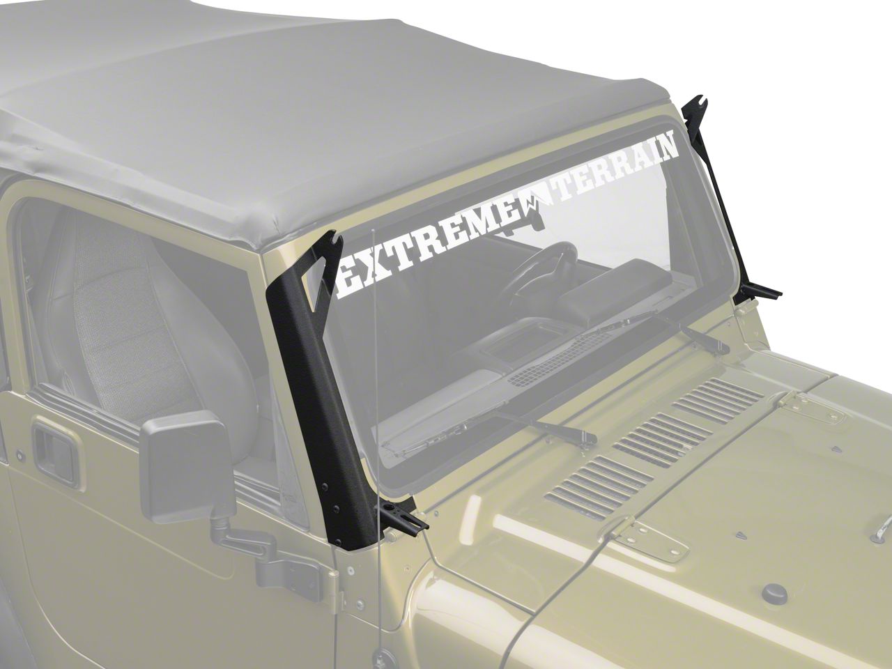 97-06 For Jeep Wrangler TJ LED Light Windshield A-Pillar Mount Brackets Kits